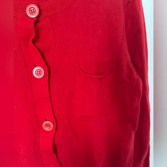 SEE BY CHLOÉ Red Button-down Cotton Cardigan - Picture 2 of 10